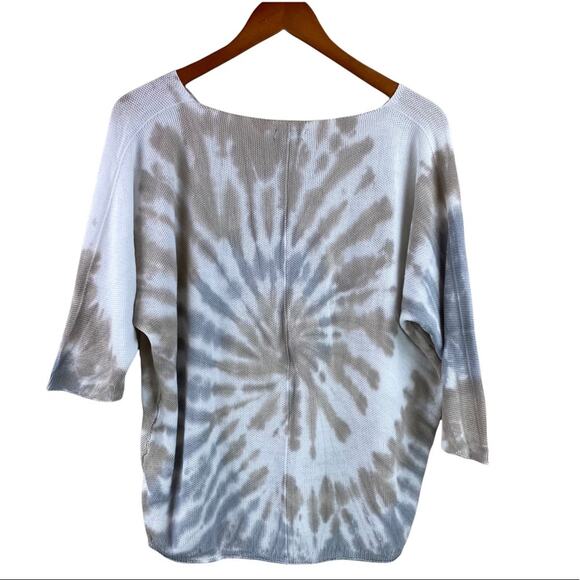 Angela tie dye lightweight fine cropped sweater size M Made in Italy - Picture 4 of 8